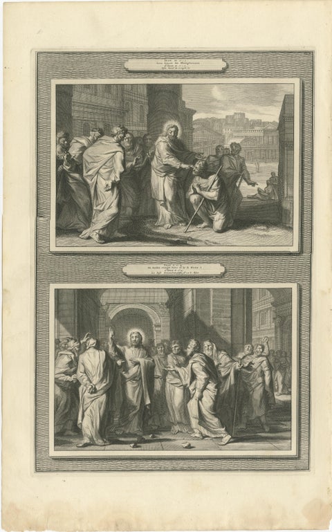 Christ Heals the Man Born Blind & The Woman Taken in Adultery, ca. 1700, view 2