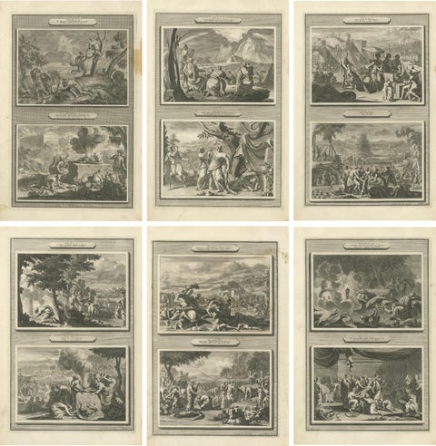 Genesis Narrative Engravings Set, Mortier Amsterdam, Flood to Babel Scenes 1700, view 2