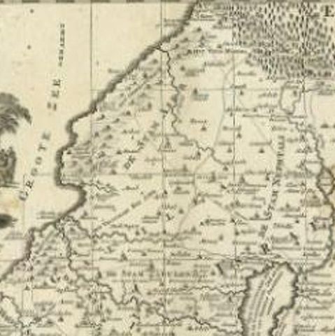 Antique Map of the Holy Land by Van Luchtenburg, c.1720, close-up 1