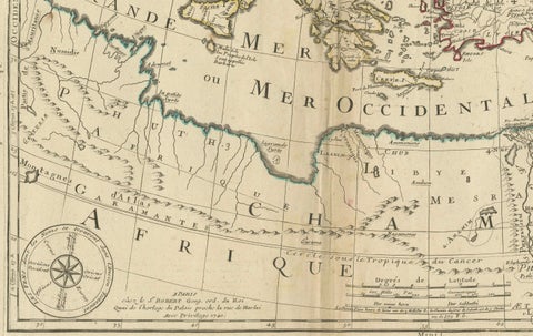 Moullart-Sanson Map of the Holy Land and Sacred Geography of the Old Testament, close-up 2