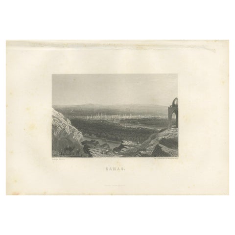 Antique Print of the City of Jerusalem by Grégoire '1883'