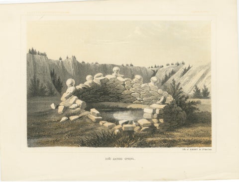 Zuni Sacred Spring, New Mexico, Litho from the Pacific Railroad Survey, 1856, view 2