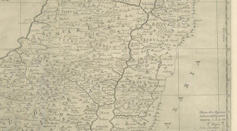 Holy Land Map, Terra Promissa or Judaea, Nicolas Sanson, c.1700, close-up 3