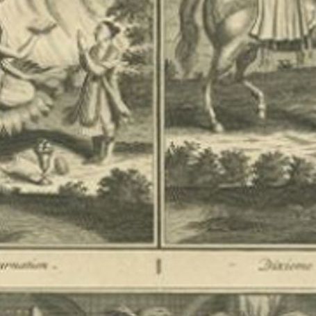 Antique Print of the Hindu God Vishnu by Picart, 1722, close-up 1