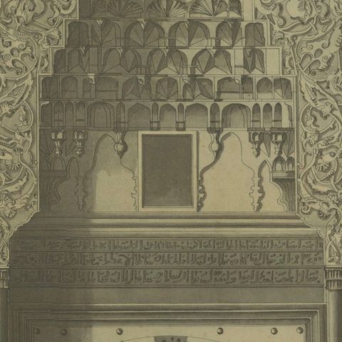 Green Mosque Portal of Bursa, Ottoman Islamic Architecture, Raymond 1924, close-up 5