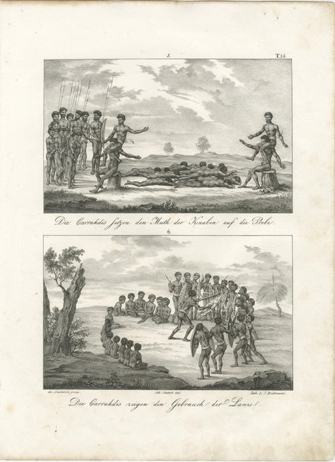 Ceremonial Practices and Rituals of Indigenous Australians in New Holland, 1836, view 3