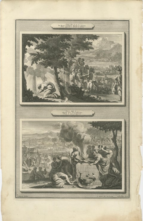 Genesis Narrative Engravings Set, Mortier Amsterdam, Flood to Babel Scenes 1700, view 6