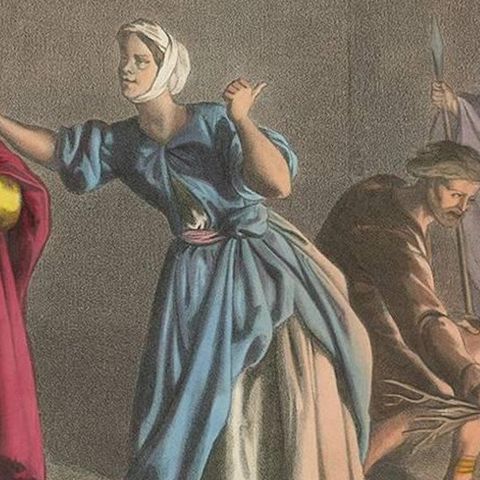 Antique Religious Print "No. 30" the Denial of Peter, circa 1840, close-up 2