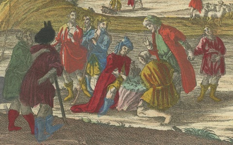 Optica Print of Joseph Sold by His Brothers to Ishmaelites, 1770 -Biblical Scene, close-up 3
