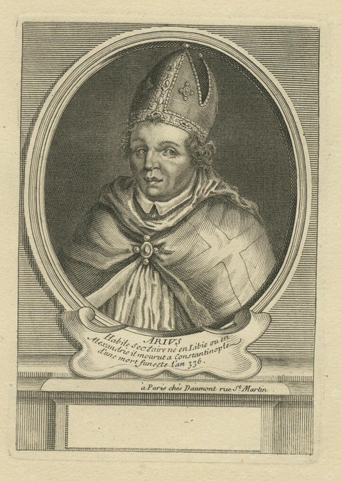 Saint Arno, Bishop of Metz, French Religious Engraving, circa 1670, close-up 2