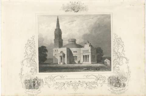 Episcopal Church at Richmond, Virginia, Bacon and Berkeley 1676, circa 1850, view 2