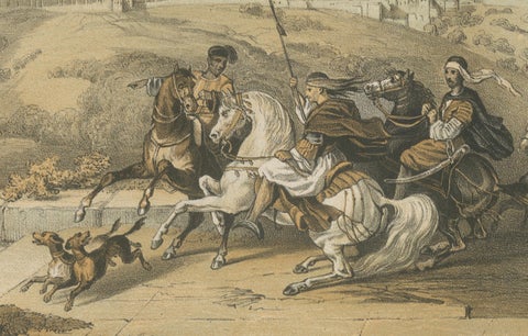19th-Century Chromolithograph of Samaria, Israël, Historical Biblical Scene, close-up 3