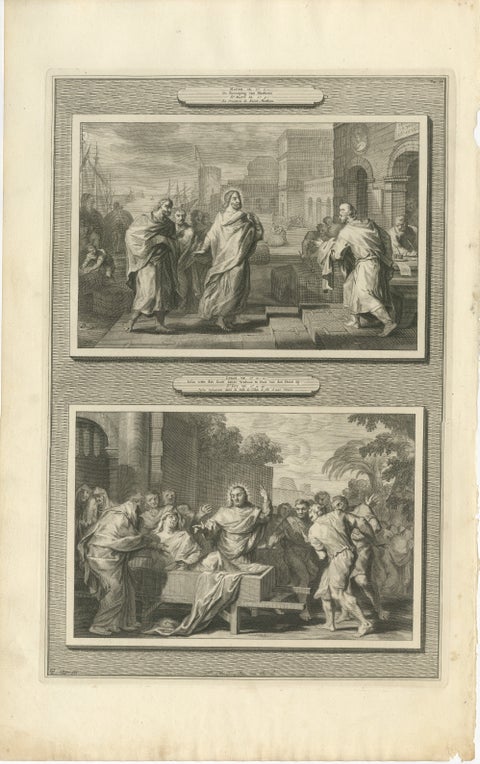 Calling of Saint Matthew & Raising of the Widow’s Son, Pieter Mortier, ca. 1700, view 2