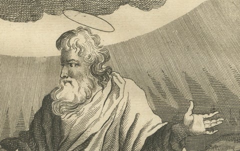Paul to Timothy Engraving, St. Paul Foretells Death & Martyrdom c.1735, close-up 3
