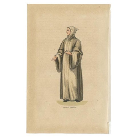 Antique Print of a Monk of the Order of Feuillants, 1845