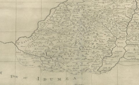 Holy Land Map, Terra Promissa or Judaea, Nicolas Sanson, c.1700, close-up 5