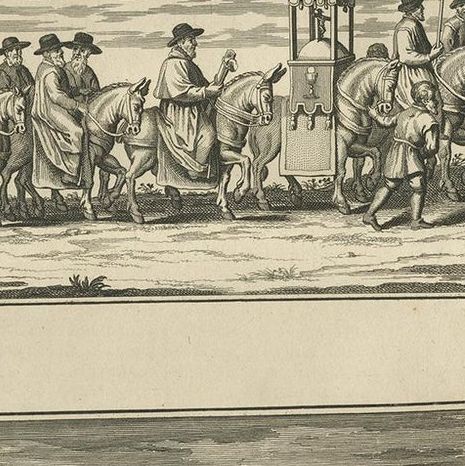 Antique Print of the Holy Sacrament by Picart, circa 1725, close-up 1