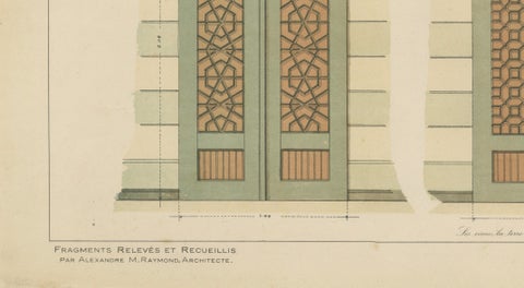 Seljuk Geometric Door Designs of Konya, Islamic Architecture, Raymond 1924, close-up 3