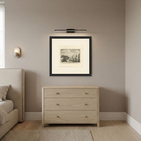 Mount Sinai Monastery from the Second Viewpoint, Antique Print, 1776, shown framed in a room, true to size