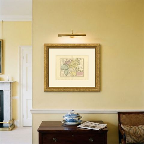 Europe, Asia and Africa After the Flood, Antique Wyld Map, 1823, shown framed on a wall, true to size