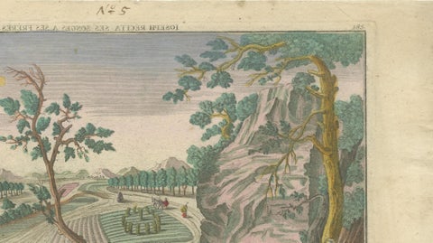 Optica Print of Joseph Relating His Dream to His Brothers, 1770, Biblical Scene, close-up 5