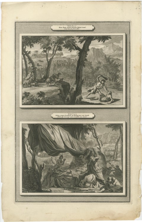 Creation of the World to Abraham Sacrifice, Genesis Engravings, 1700, view 4