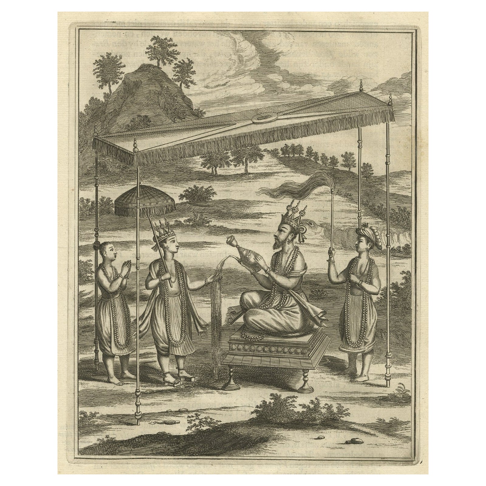 Old Print of Vishnu and the Fifth Incarnation, 1672