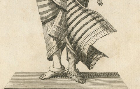 1806 Engraving: Chiven as Ardhanarishvara, Divine Union in Hindu Mythology, close-up 3