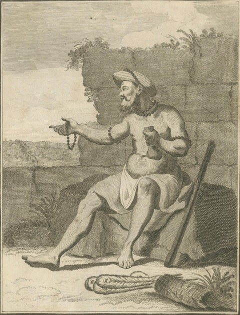 Hindu Ascetics and Priest, Saniassi, Pandaron, and Carepatré, 1806, close-up 3