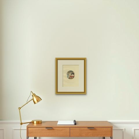 Antique Print of a Funeral of an Italian Bishop, 14th Century, by Bonnard, 1860, shown framed on a wall, true to size