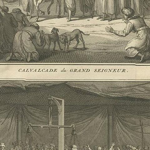Antique Print of Religious Ceremonies by Picart, 1727, close-up 2