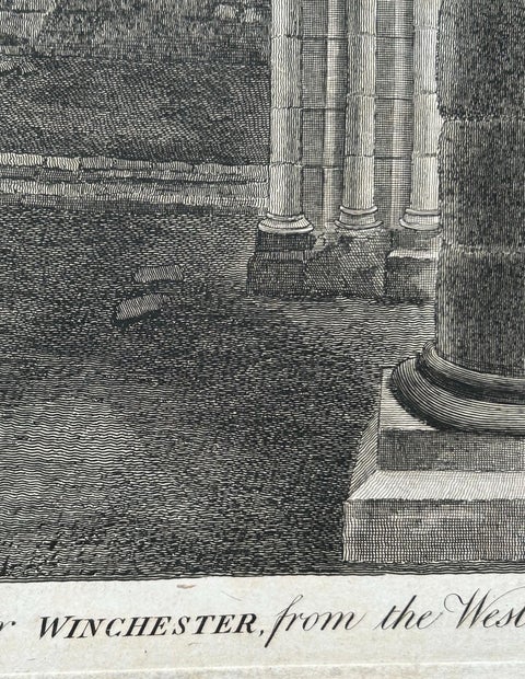Inside View of Magdalen Chapel, Engraving of Medieval Gothic Interior, 1790, view 4