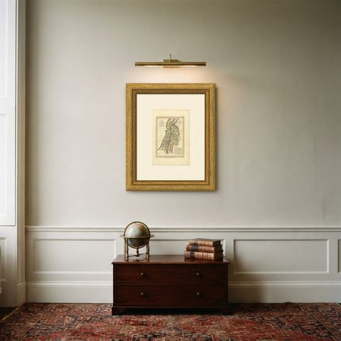 Antique Map of the Kingdoms of Israel and Judah, Hand-Colored, 1823, shown framed on a wall, true to size