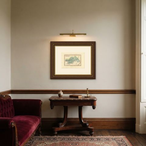 Tribe of Benjamin with Jericho and Bethel, Antique Wyld Map, 1823, shown framed in a room, true to size