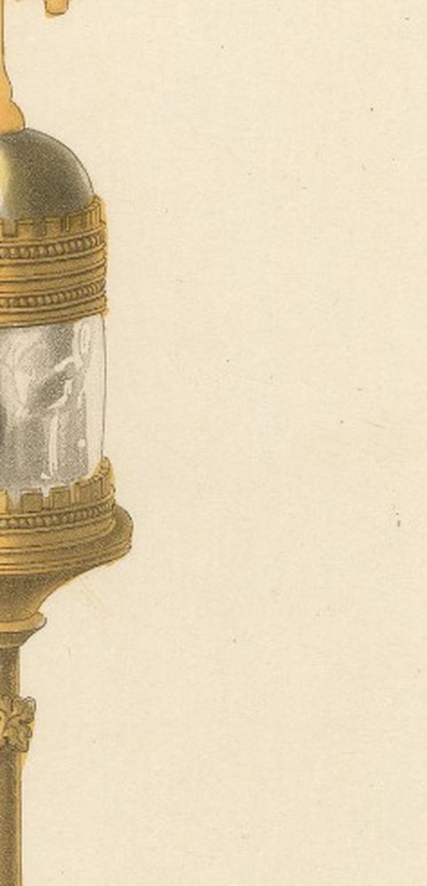 Medieval Reliquary, Gothic Church Treasure, Hand-Colored Engraving, ca.1850, close-up 3
