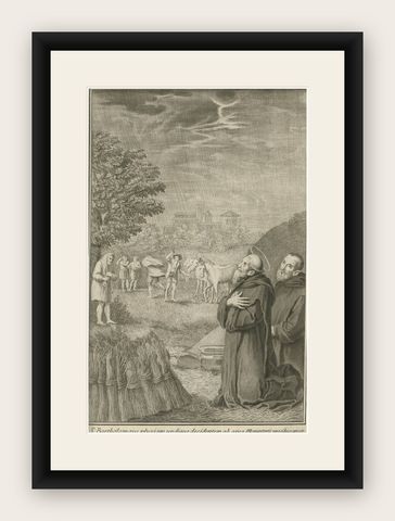 Antique Print of Bartholomew the Apostle, 1762, shown framed
