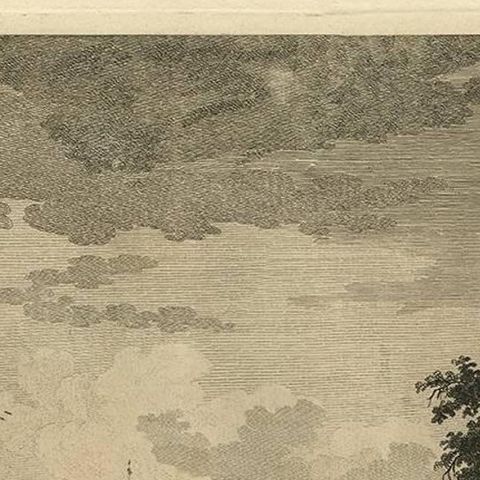 Antique Print of the 'Oudekerk' Church in Amsterdam by P. Van Liender, 1760, close-up 1