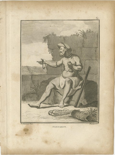 Hindu Ascetics and Priest, Saniassi, Pandaron, and Carepatré, 1806, view 4
