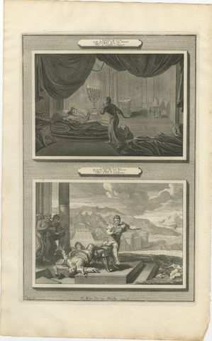 The Calling of Samuel and the Death of Eli, Mortier Bible circa 1700, view 2