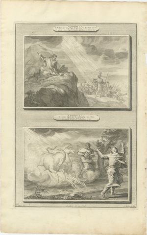Fire from Heaven and Elijah's Chariot of Fire, Pieter Mortier, circa 1700, view 2