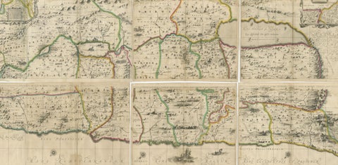 1658 Large Map of the Holy Land by Jansson, Twelve Tribes of Israel in 6 Sheets, view 9