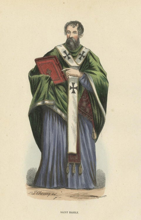Saint Basil, Father of Communal Monasticism in Eastern Christianity, 1845, close-up 1