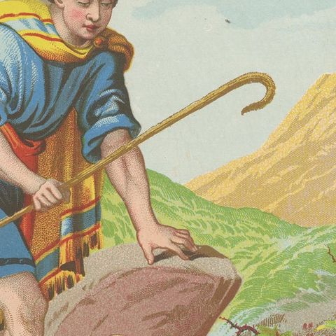 Antique Bible Print of the Lost Sheep by Kronheim 'c.1860', close-up 1