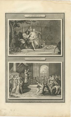 Susanna and the Elders and Susanna Delivered by Daniel, Mortier, circa 1700