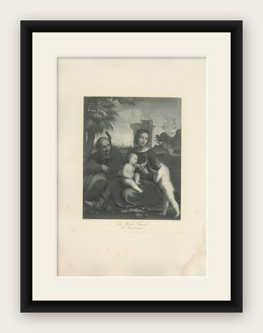 Antique Print of 'The Holy Family' Made after Fra Bartolommeo 'c.1890', shown framed