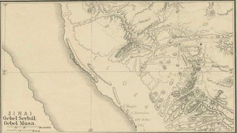 Historical Map of Canaan with Insets of Jerusalem and Surrounding Regions, 1880, close-up 4