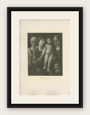 Antique Print of 'The Holy Family' Made after Mantegna 'c.1890', shown framed