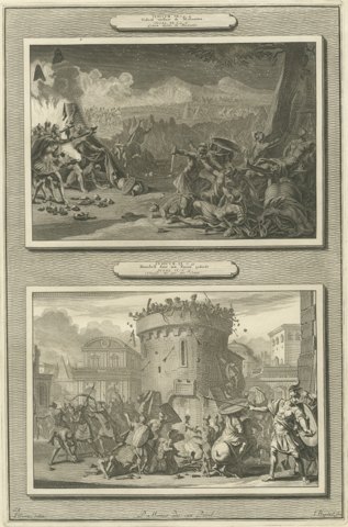 Gideon Defeats the Midianites and the Death of Abimelech, Mortier circa 1700
