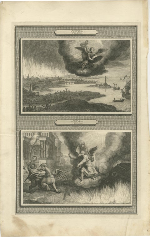 Antique Biblical Engravings, Mortier Amsterdam, Acts & Apocalypse, c.1700, view 4