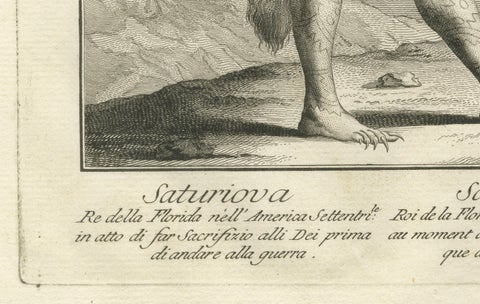 Saturiova: The Warrior King of Florida Performing a Ritual Sacrifice, c.1790, close-up 1